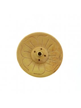 Porte Encens Lotus Bois Naturel diam 6cm