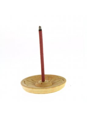 Porte Encens Lotus Bois Naturel diam 6cm