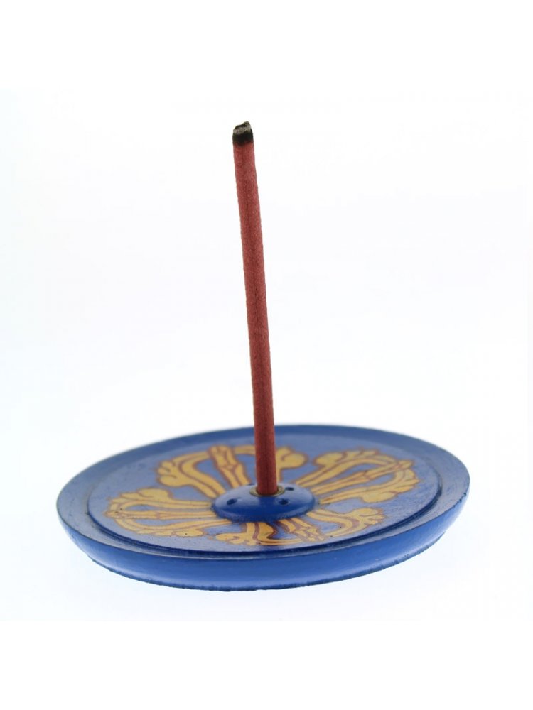 Porte Encens Rond diam 10cm Bois Peint Porte Encens Rond diam 10cm Bois Peint